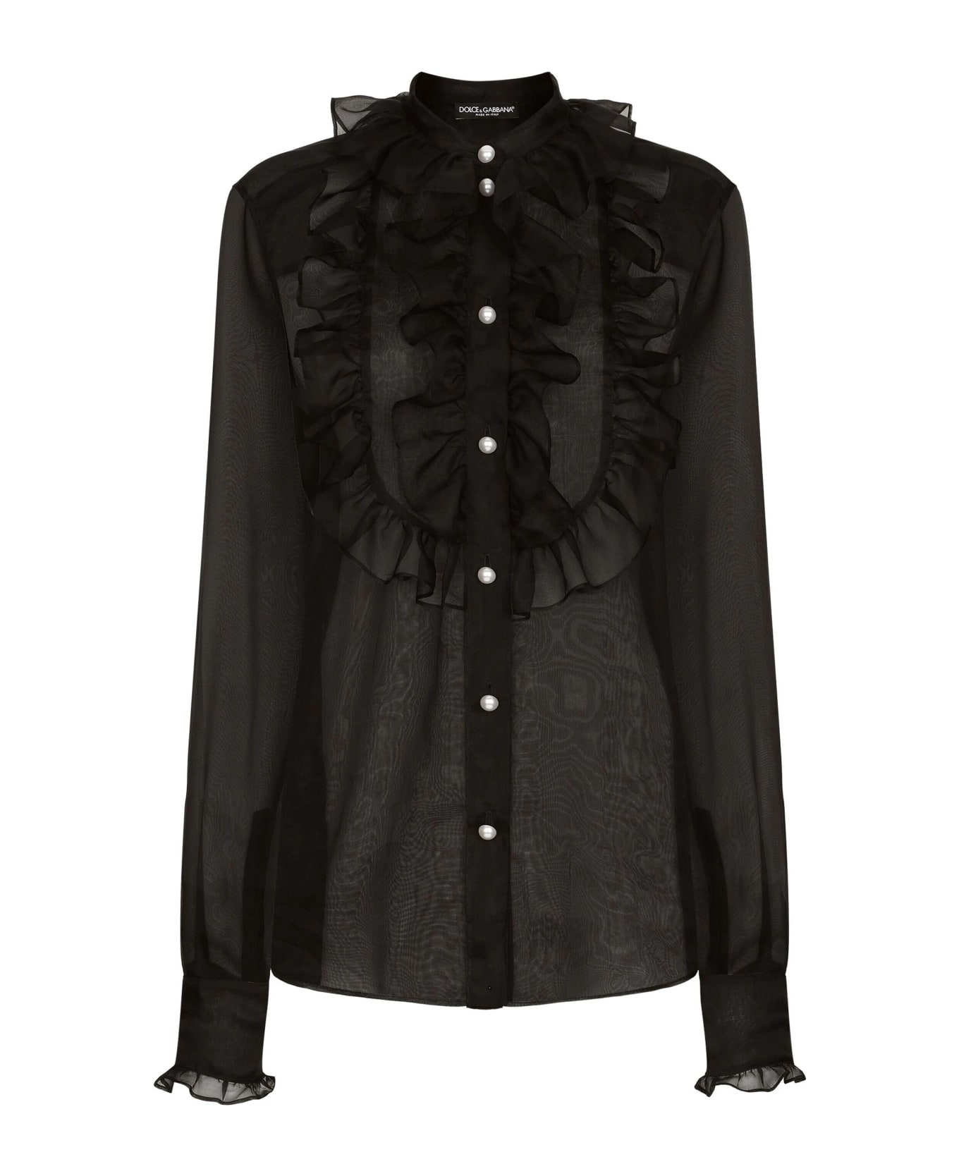 Dolce & Gabbana Camicia In Organza - Black