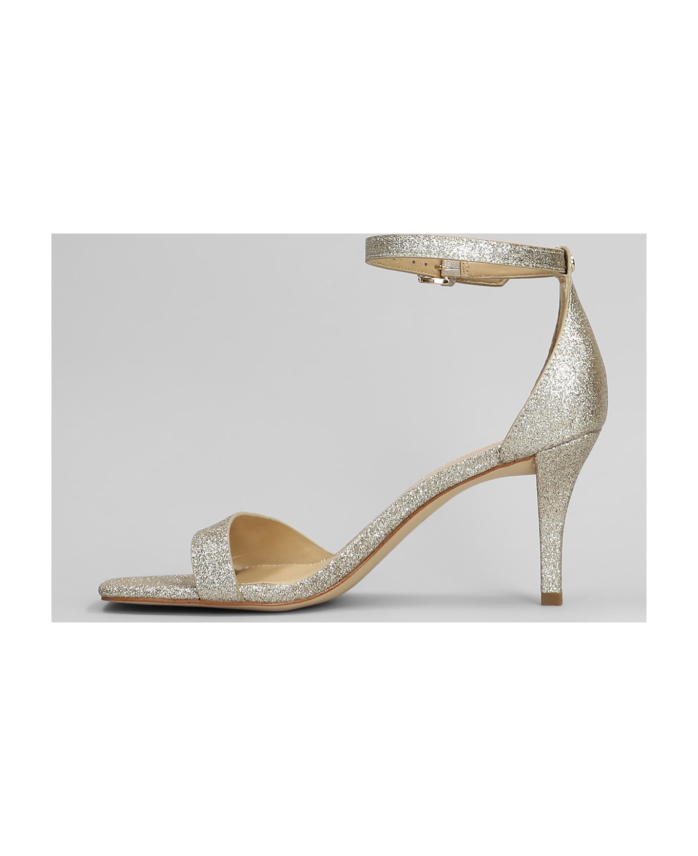 Michael Kors Jaida Sandals In Gold Glitter - gold
