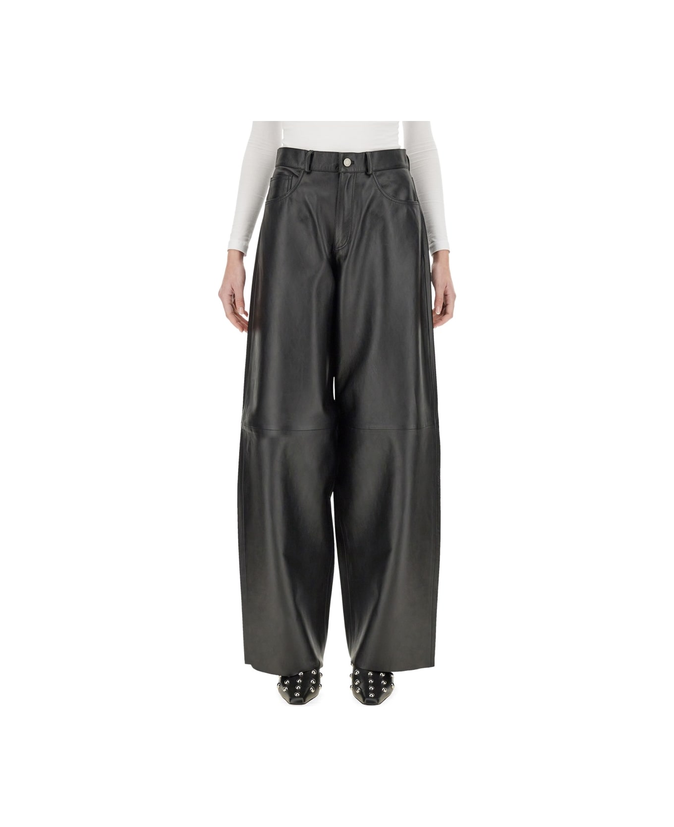 Haikure "bethany" Leather Pants - BLACK