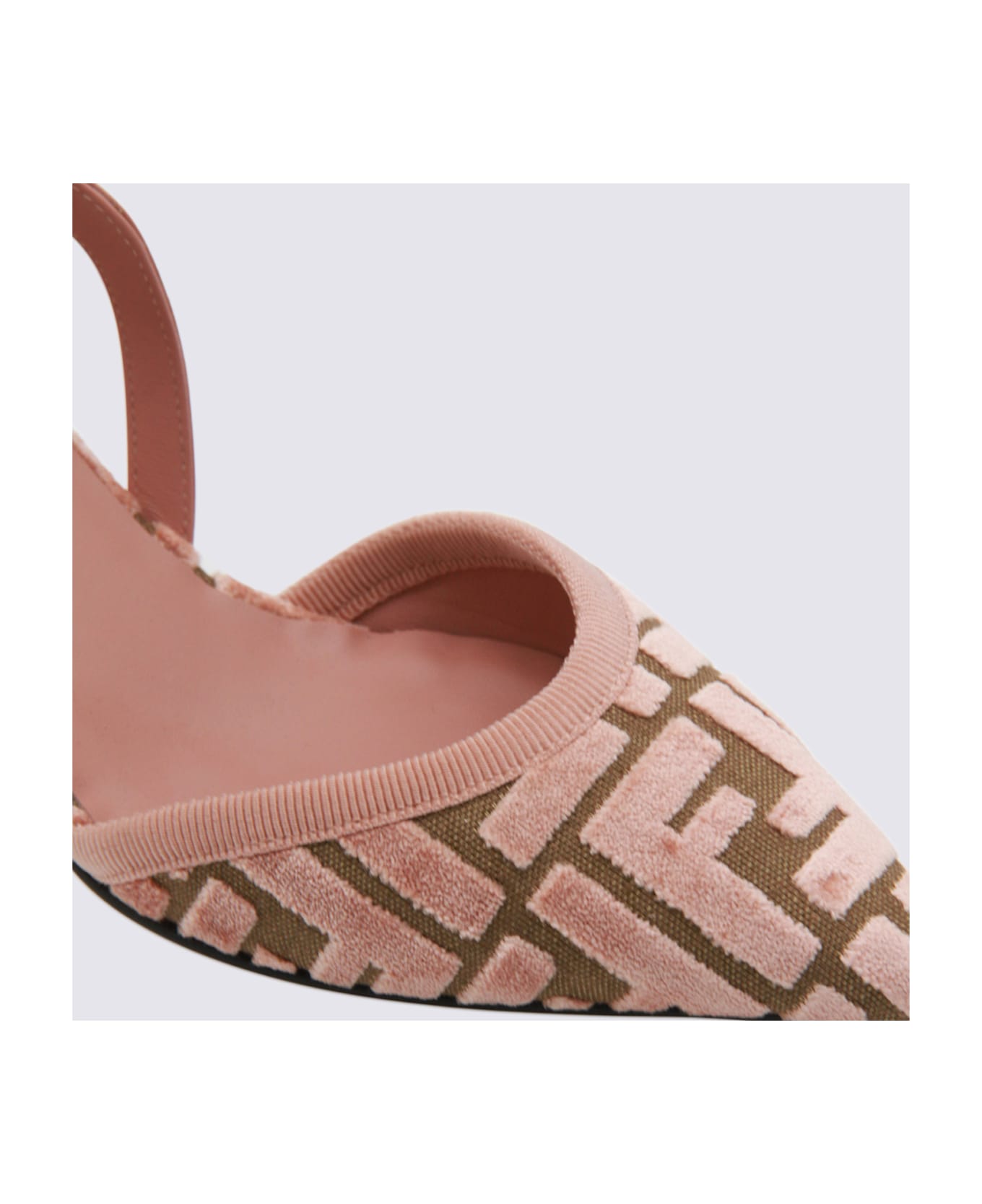 Fendi Pink Leather Colibri
 Slingbacks - PINK