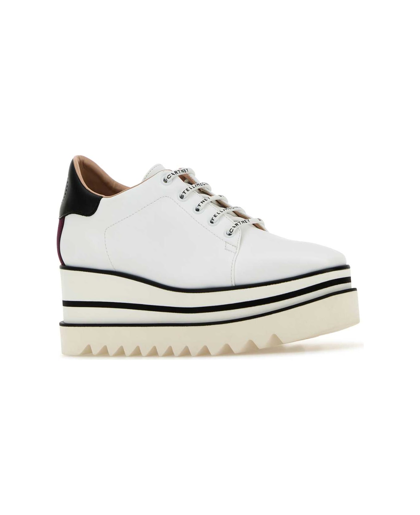 Stella McCartney White Alter Mat Sneak-elyse Sneakers - WHITEBLACKPLUMROYALPLUM