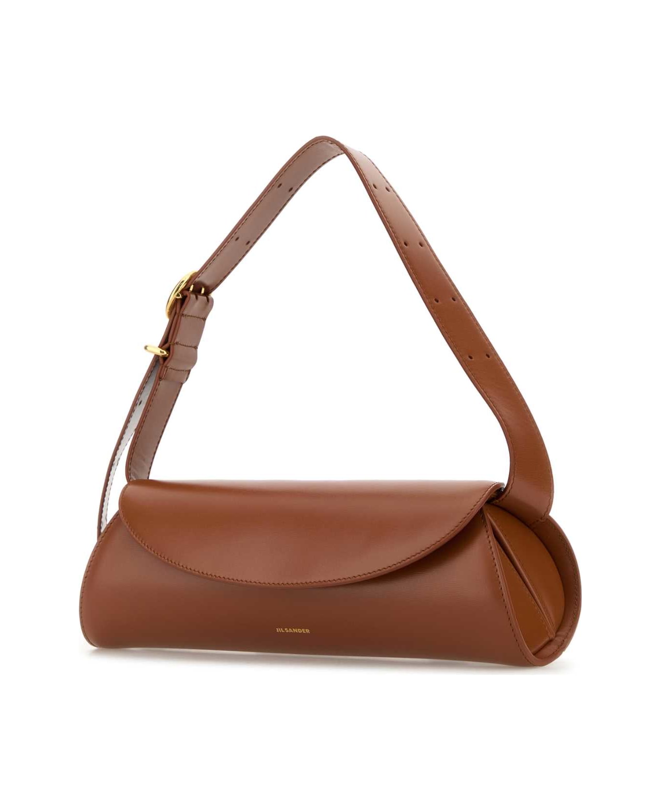 Jil Sander Caramel Leather Small Cannolo Shoulder Bag - TAN