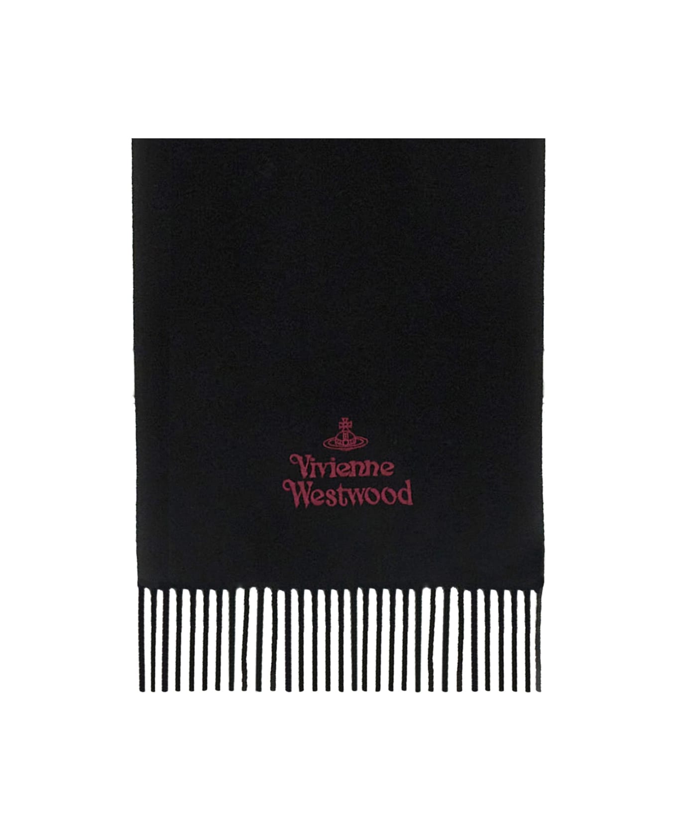 Vivienne Westwood Scarf With Logo - BLACK