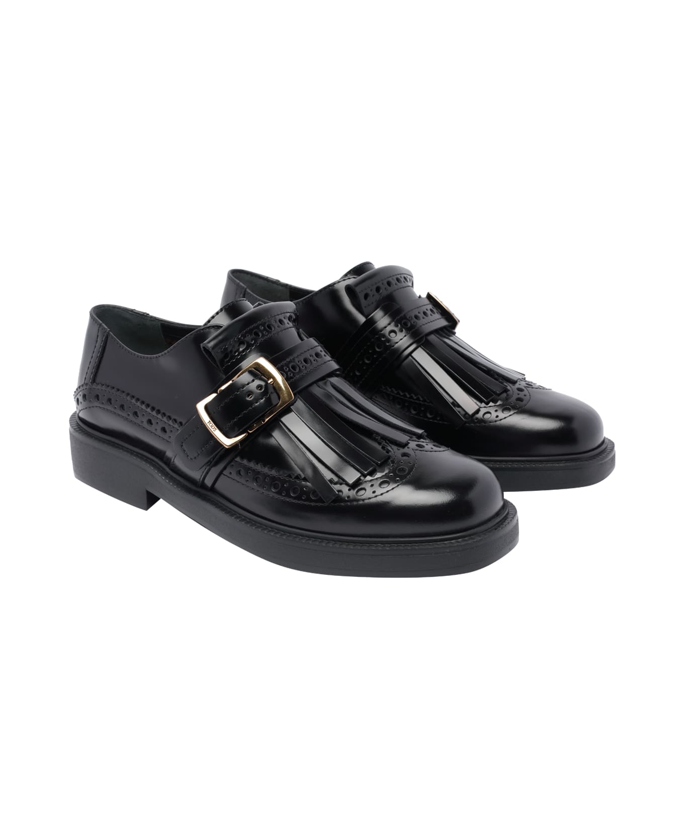 Tod's Leather Laced Up Shoes - Black