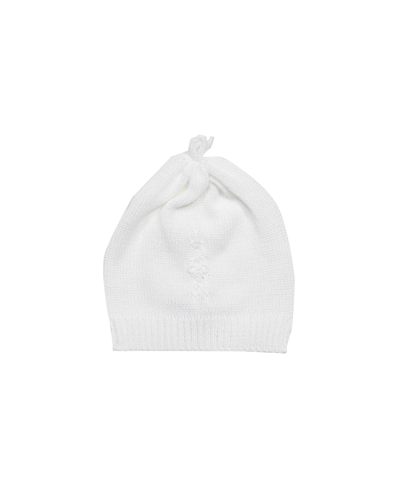 Piccola Giuggiola Cotton Knit Hat - White