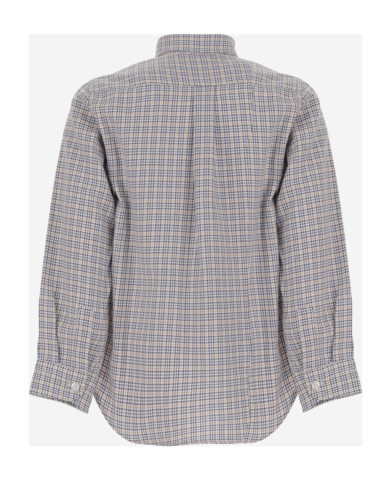 Nicoletta Fanna Cotton Shirt With Check Pattern - Red