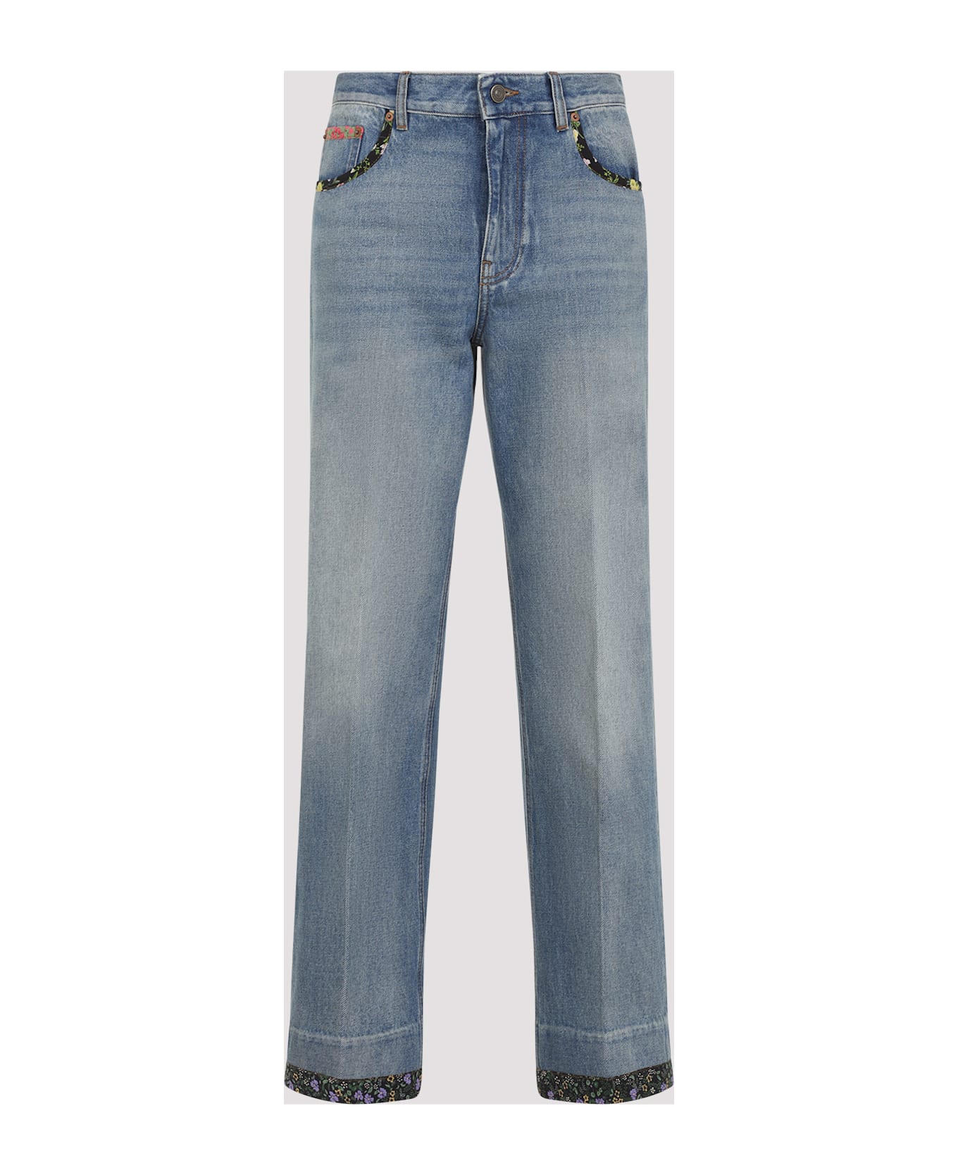 Valentino Cotton Jeans - Medium Blue