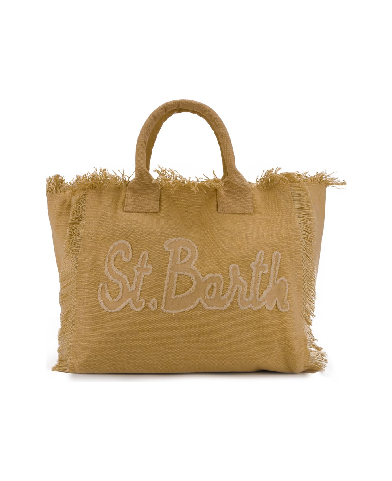 MC2 Saint Barth Vanity Patch Bag In Canvas - Sabbia トートバッグ