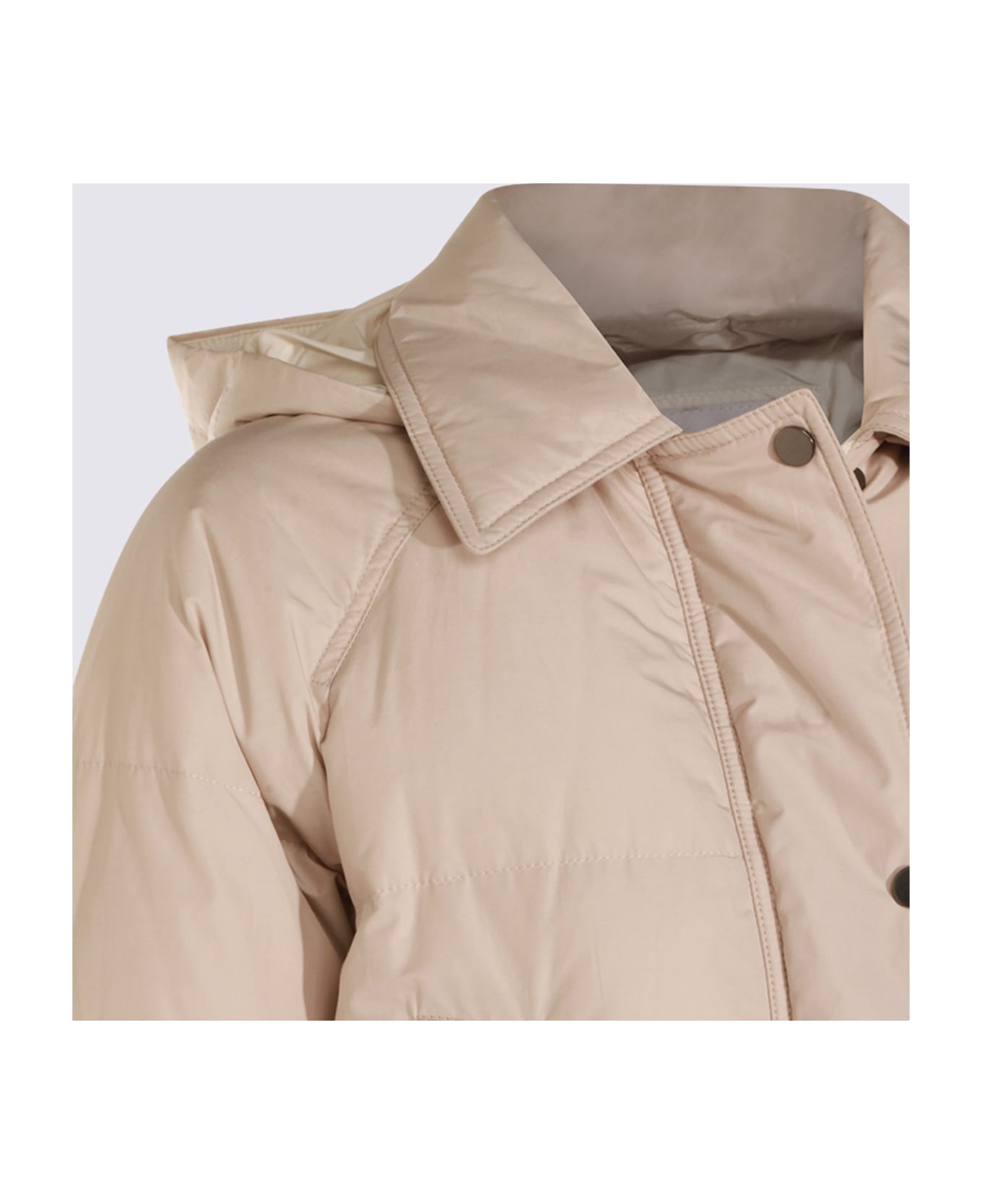 Brunello Cucinelli Beige Down Jacket - DOVE GREY