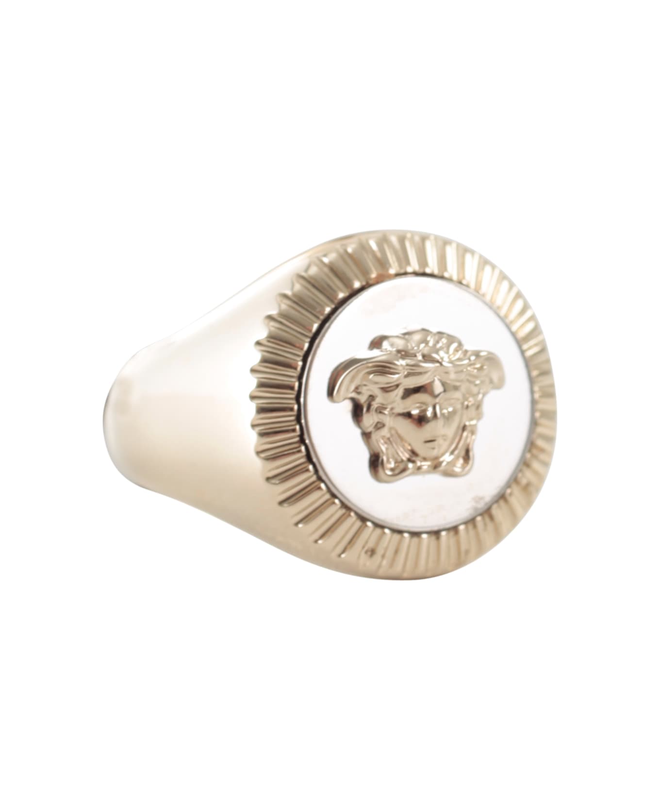 Versace Metallic Fashion Jewelry Ring - Giallo