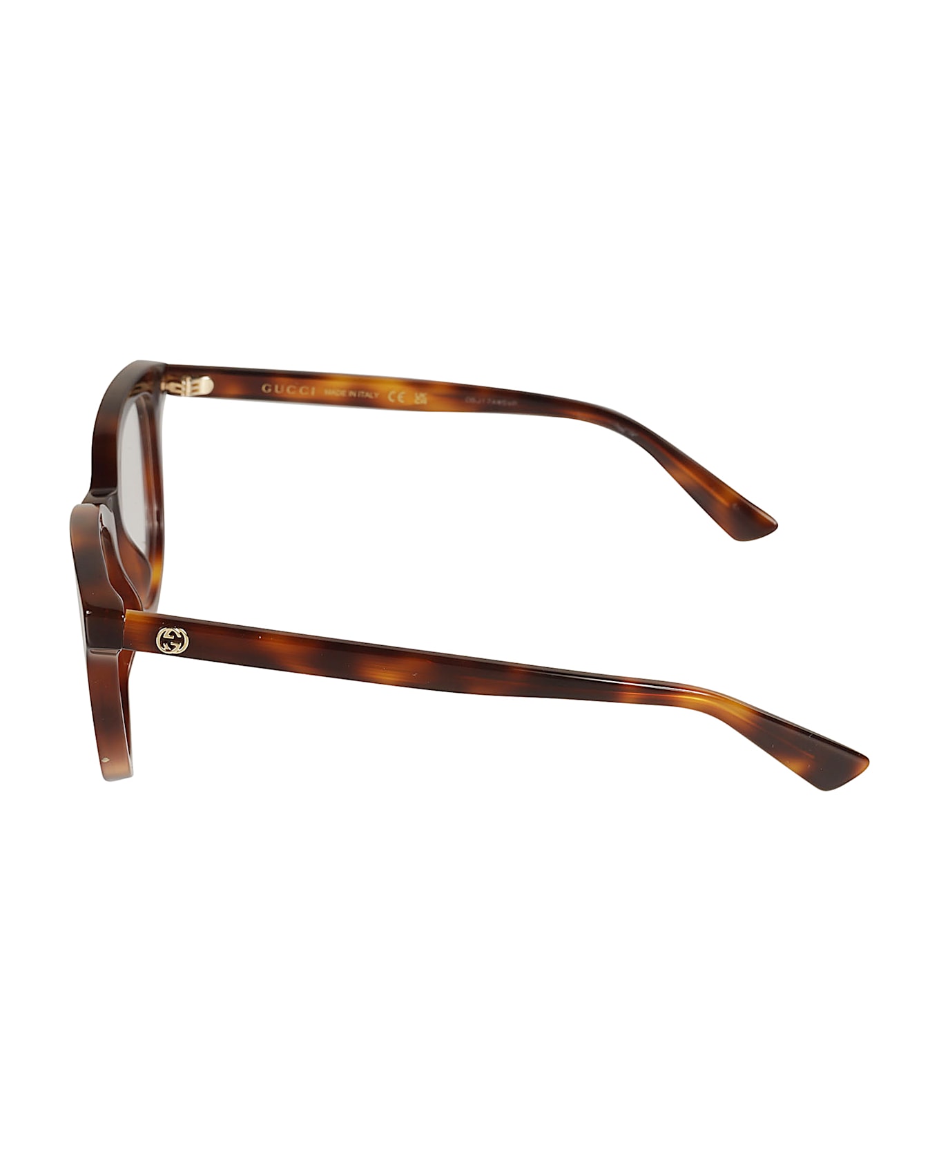 Gucci Eyewear Wayfarer Lens Logo Frame - HAVANA-HAVANA-TRANSPARENT