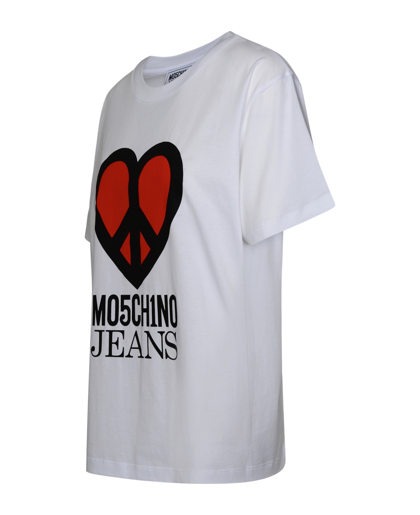 M05CH1N0 Jeans White Cotton T-shirt - WHITE