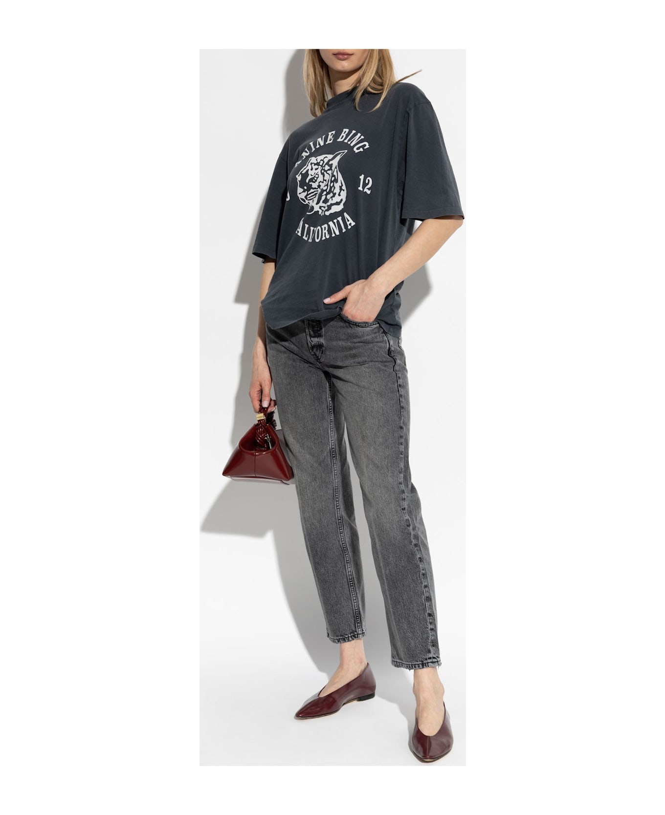 Anine Bing T-shirt With Print - Nero