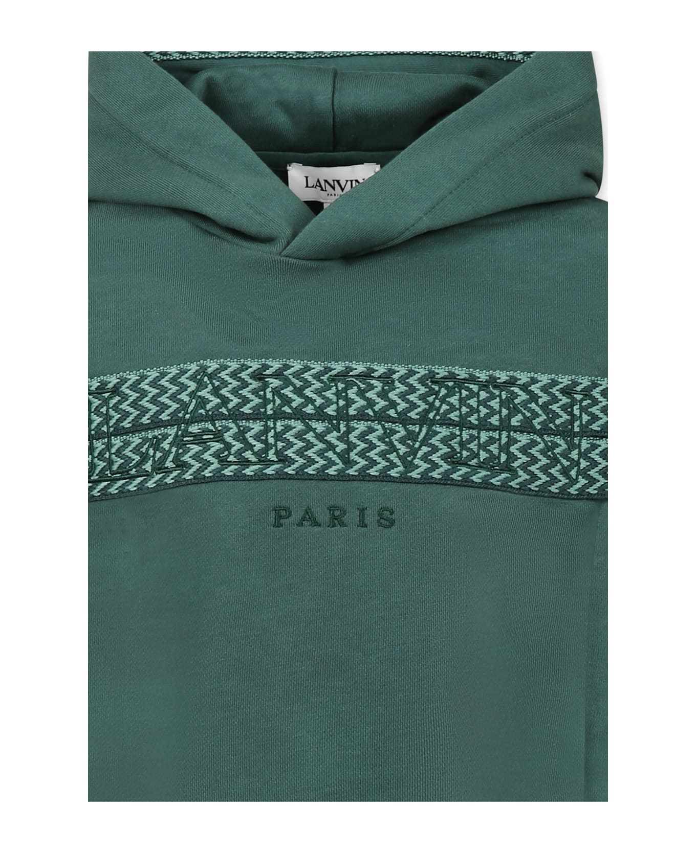 Lanvin Green Sweatshirt For Boy With Logo - Green