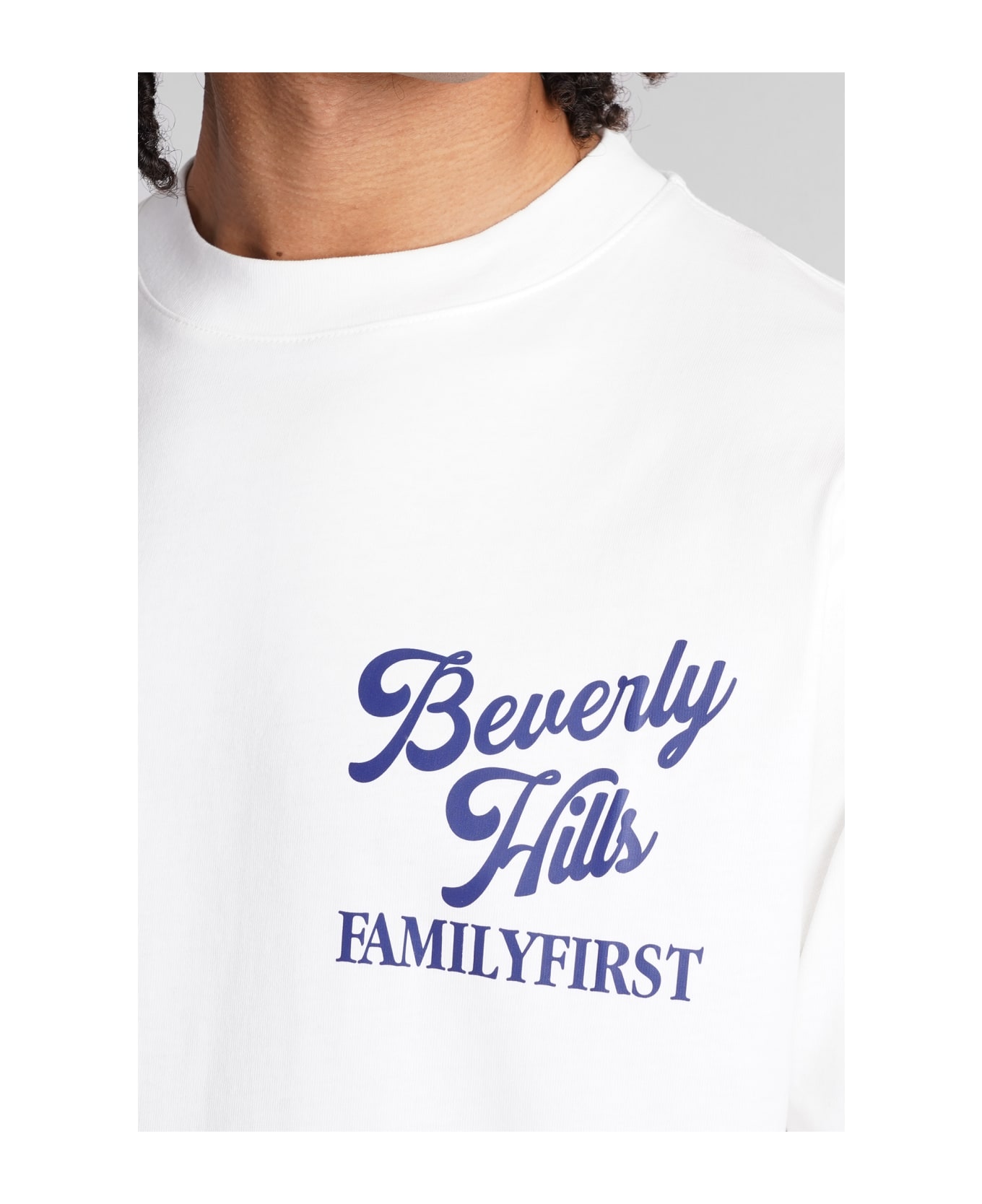 Family First Milano T-shirt In White Cotton - white