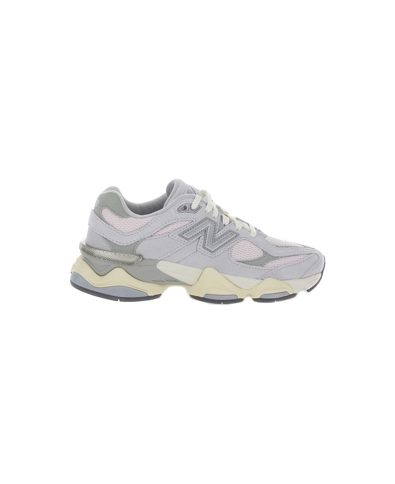 New Balance '9060' Grey Sneakers With Logo In Leather Woman - Grey