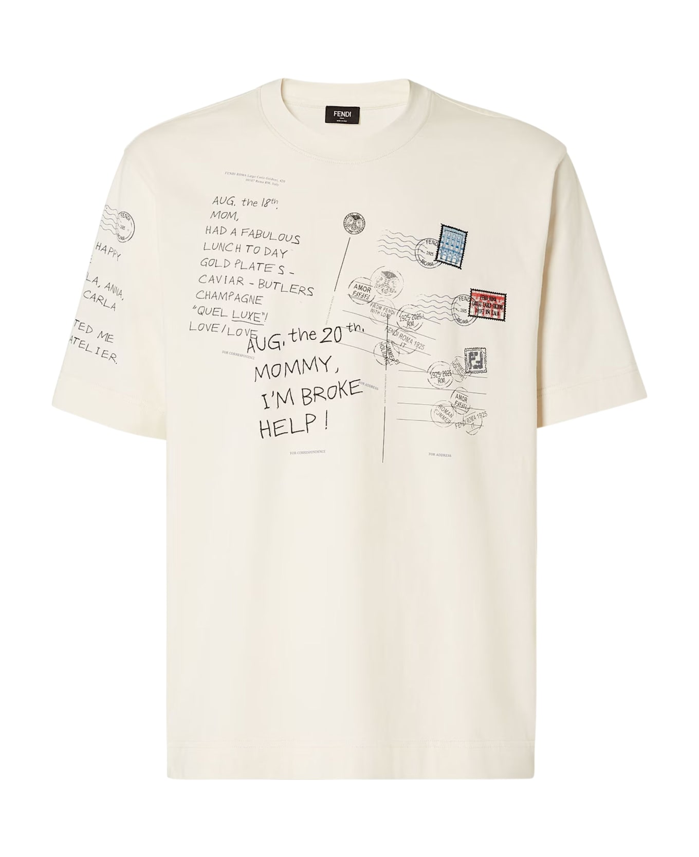 Fendi Printed T-shirt - White