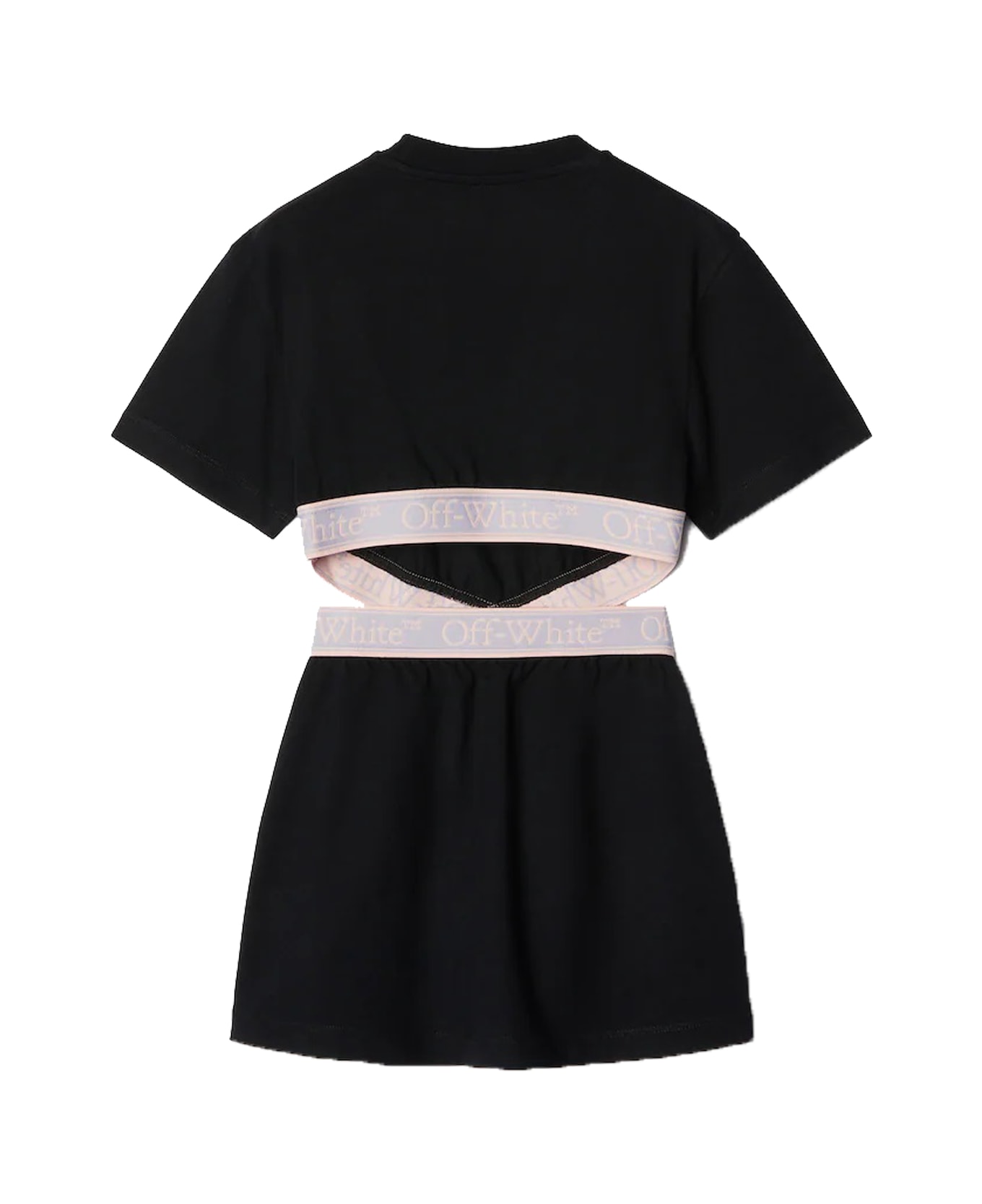 Off-White T-shirt Style Dress With Bookish Logo - Back