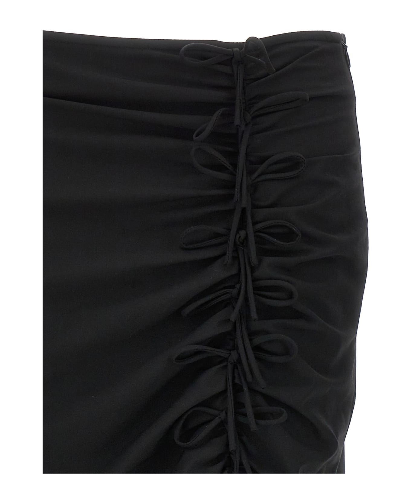 Ganni Midi Bow Skirt - Black
