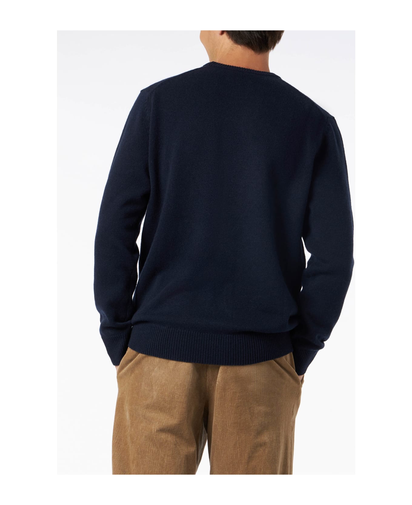 MC2 Saint Barth Man Crewneck Sweater With Crypto Ducky Jacquard | Crypto Puppets Special Edition - BLUE