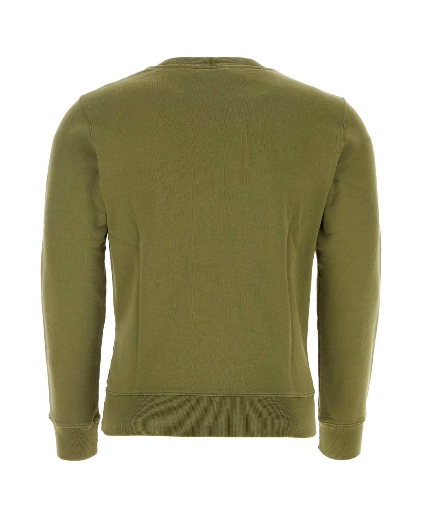 Maison Kitsuné Army Green Cotton Sweatshirt - MILITARYGREEN