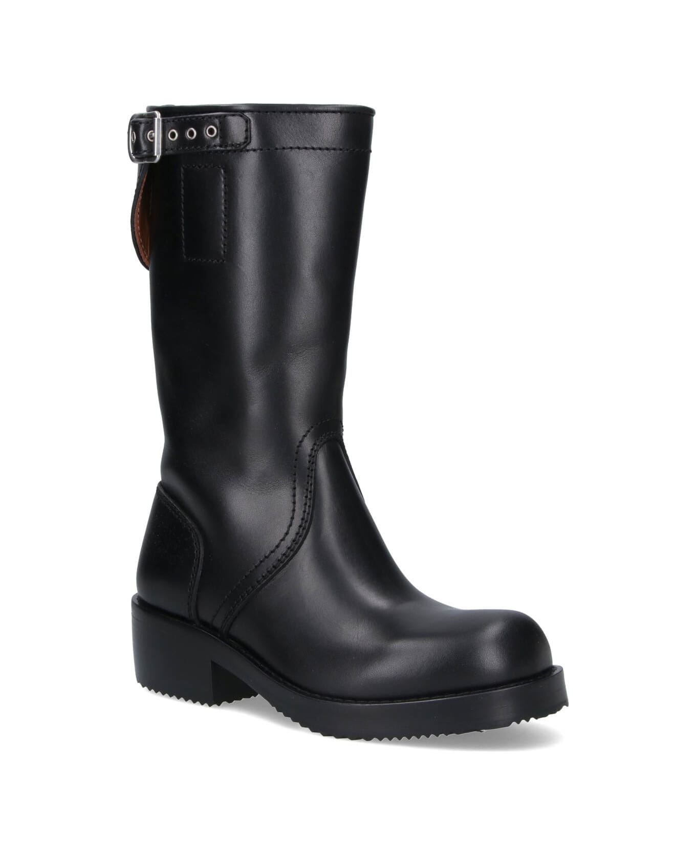 Dries Van Noten Leather Boots - Black  