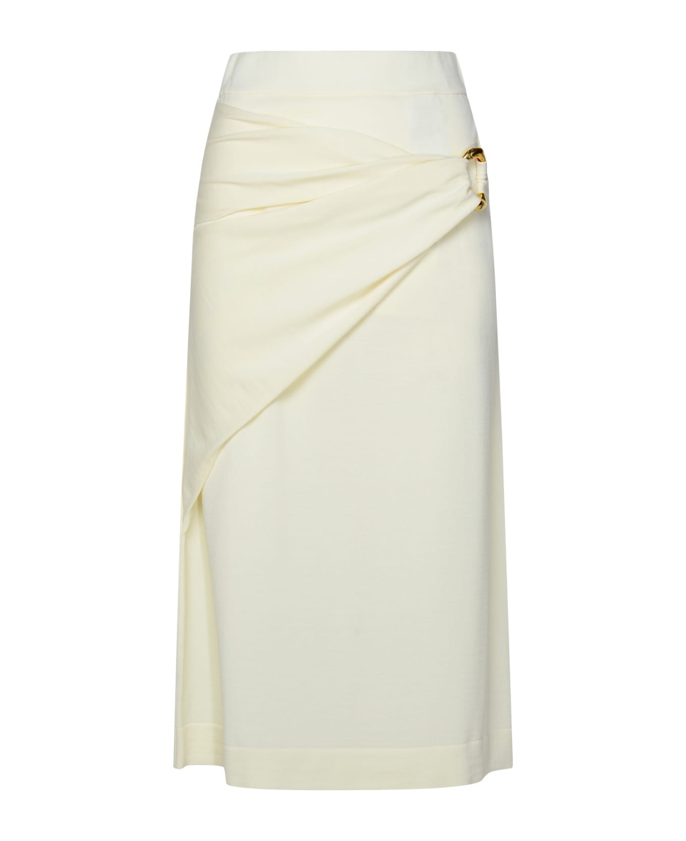 Jil Sander Cream Virgin Wool Skirt - COCONUT