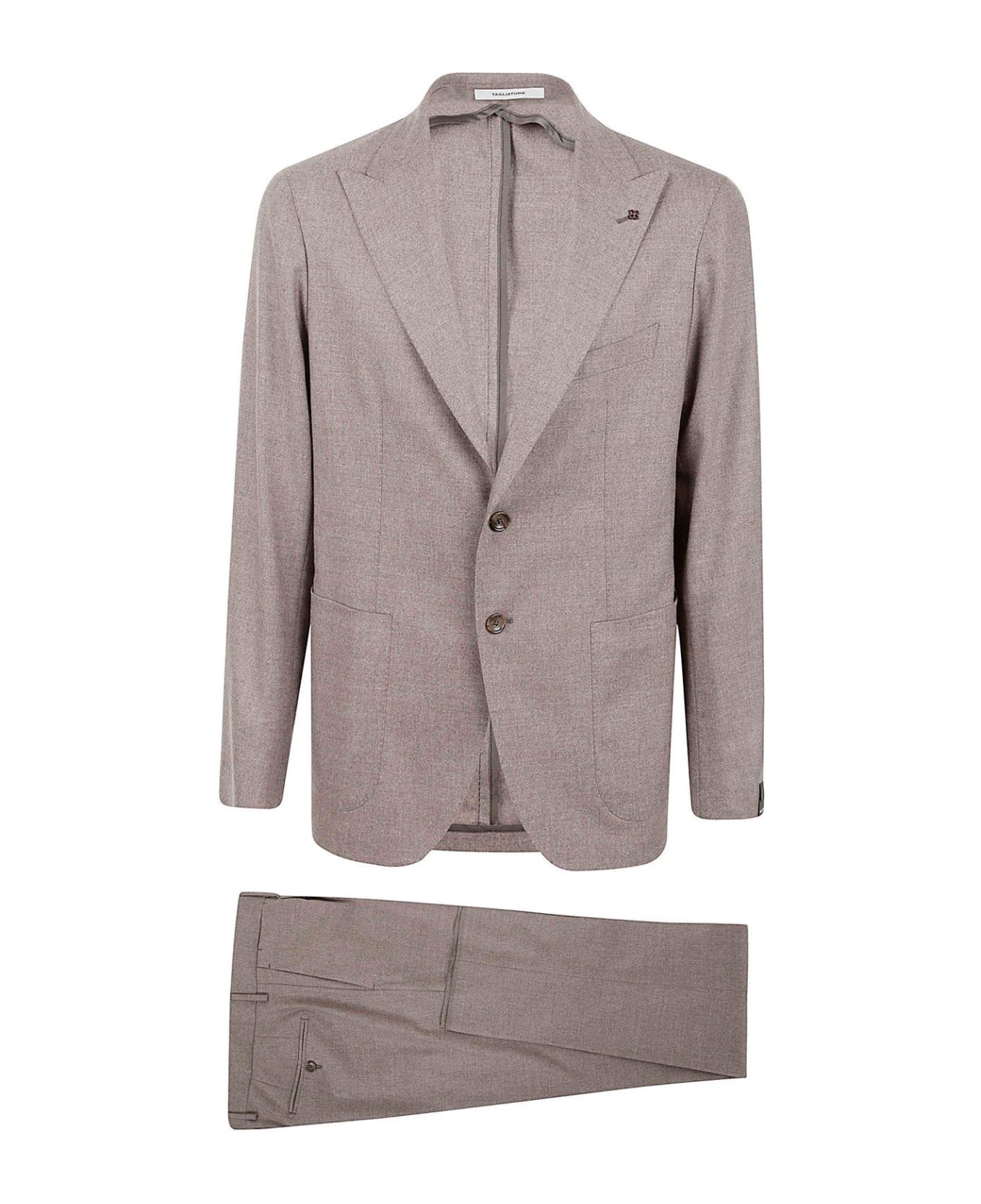 Tagliatore Single-breasted Two-piece Suit Set - BROWN