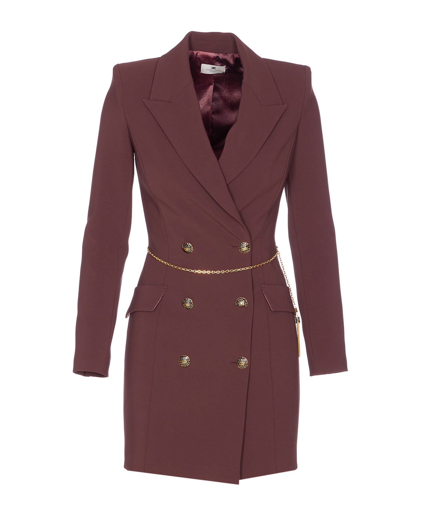 Elisabetta Franchi Double Breasted Dress - Purple