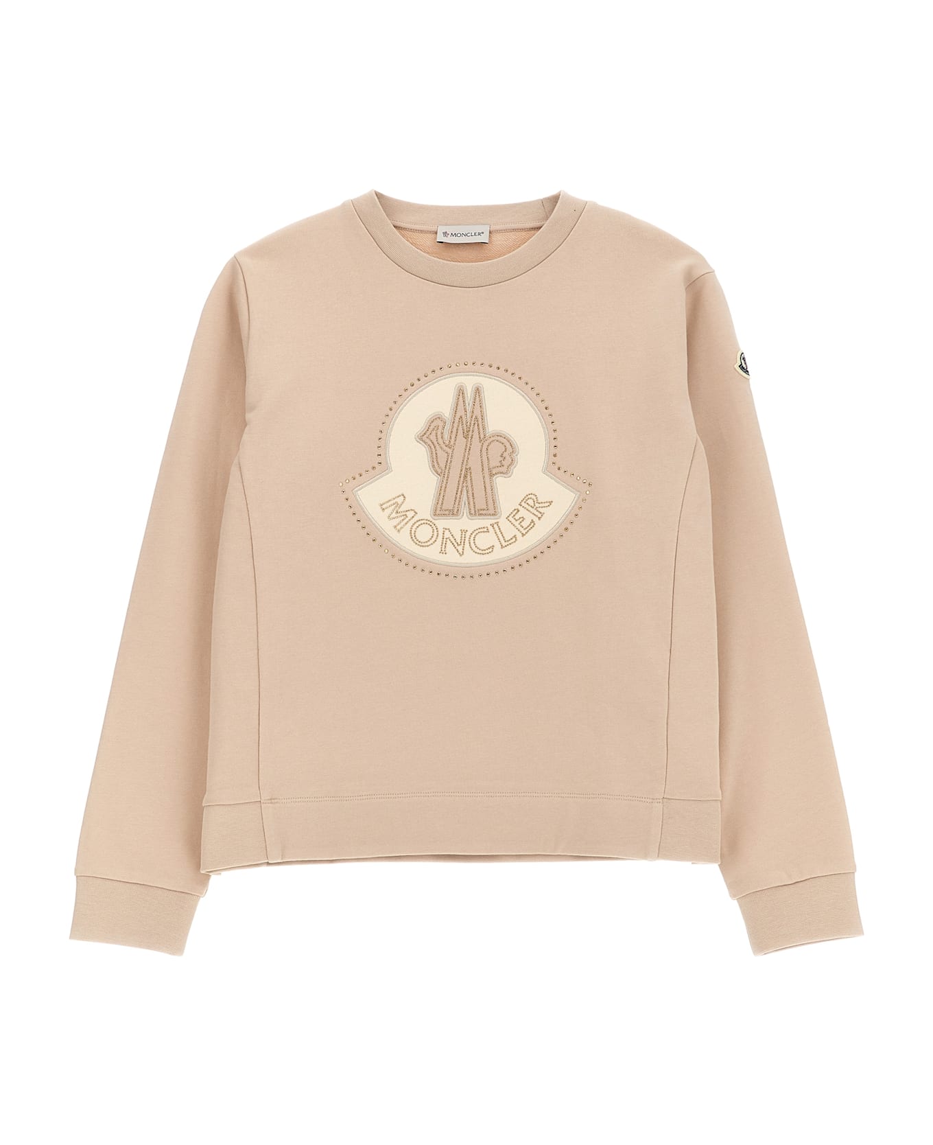 Moncler Rhinestone Logo Sweatshirt - Pink