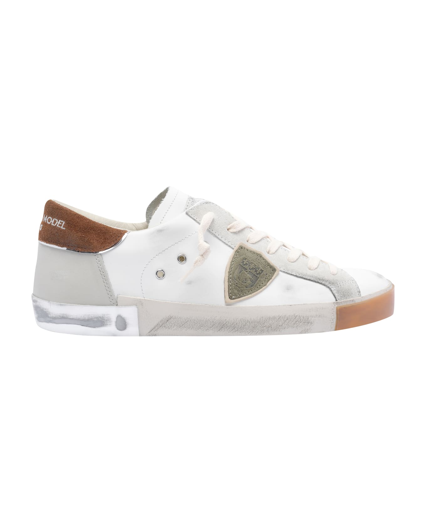 Philippe Model Prsx Sneakers - WHITE/BROWN