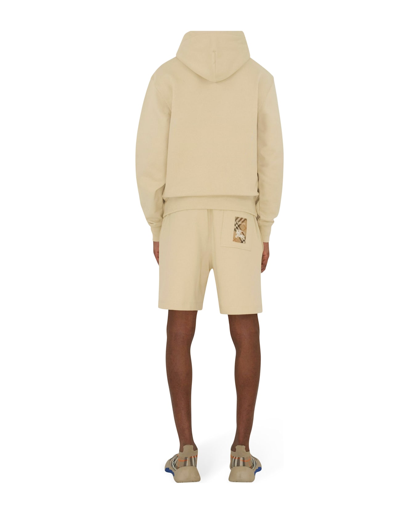 Burberry Check Label Sports Shorts - Nutmeg