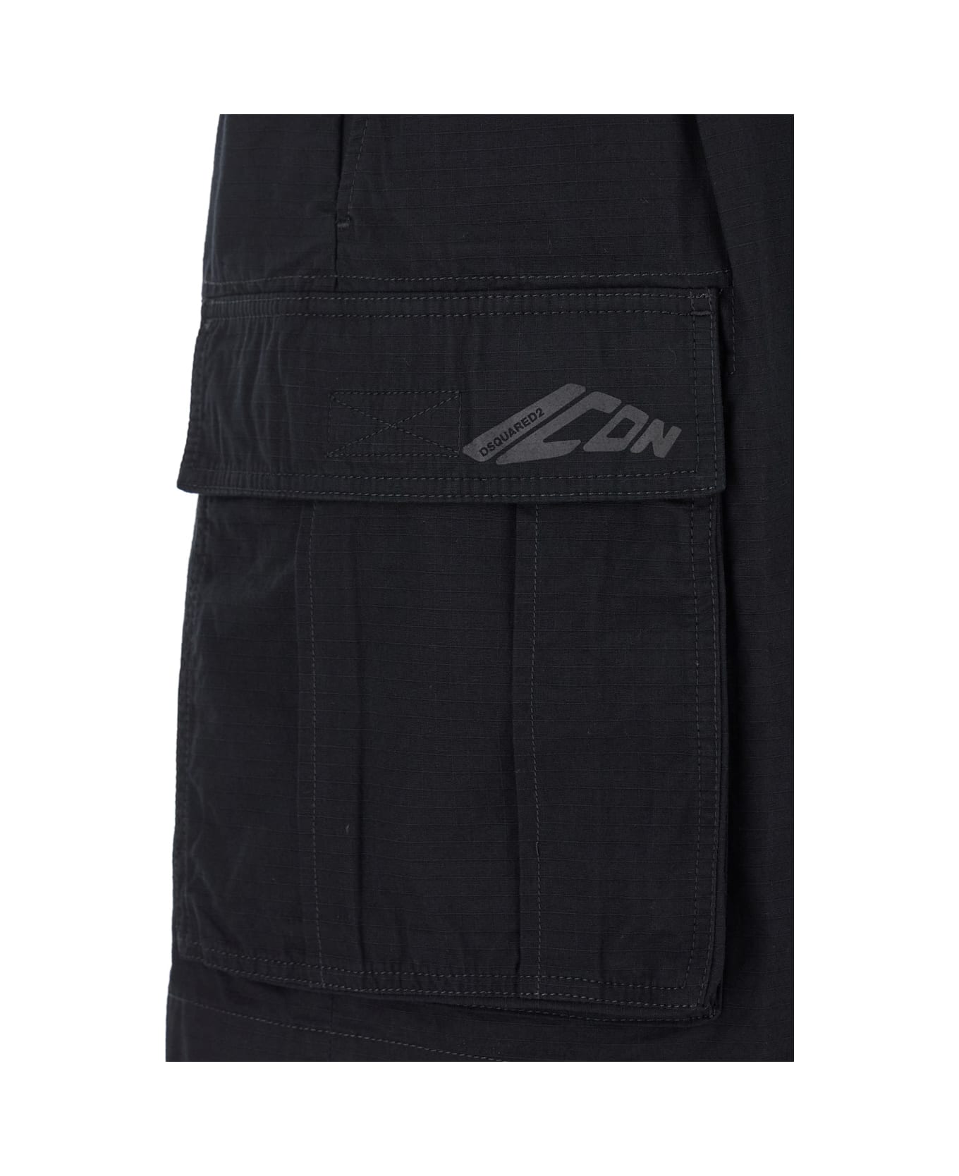 Dsquared2 Icon New Generation Black Cargo Shorts - Black