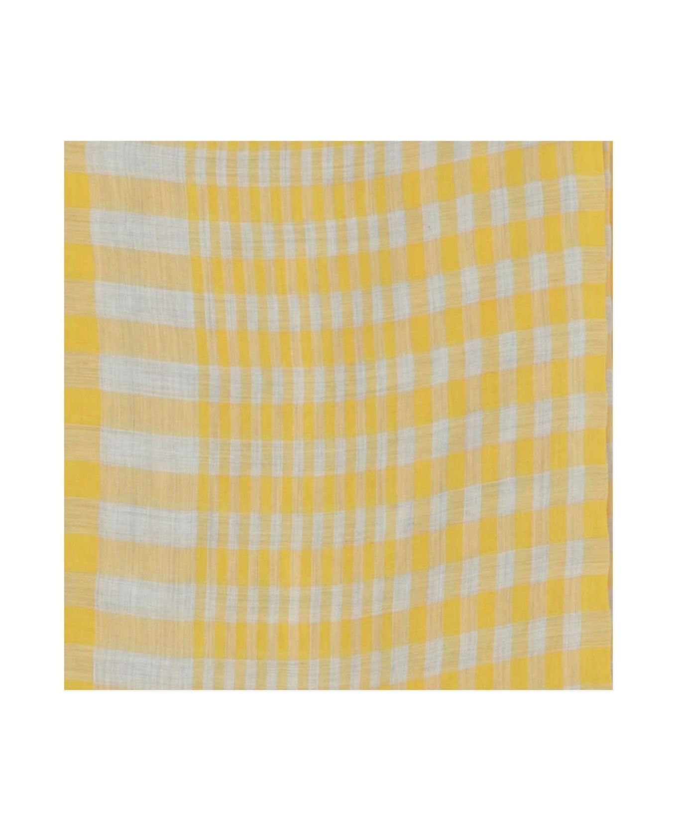 Faliero Sarti Modal Blend Picnic Scarf - Yellow スカーフ＆ストール