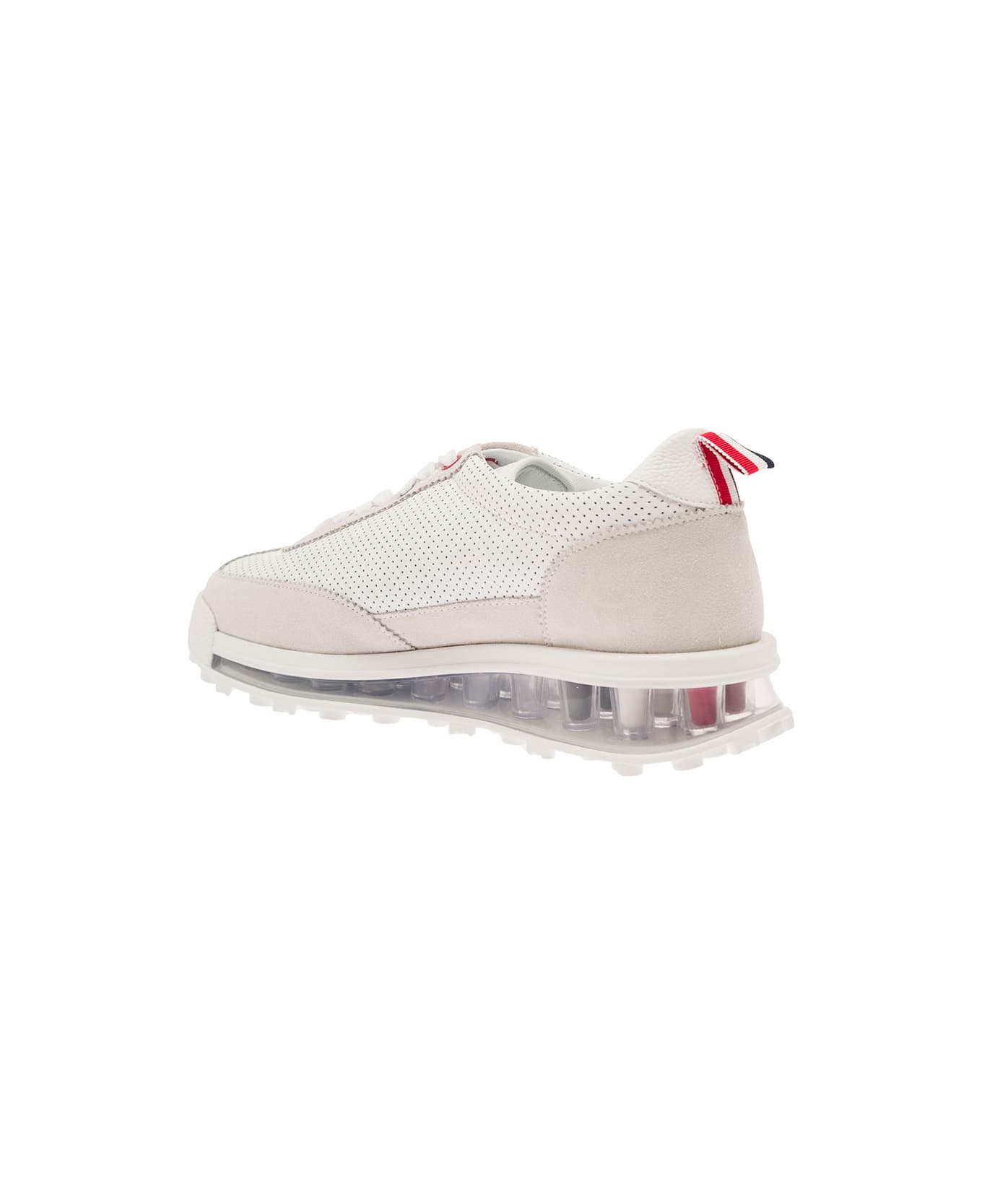 Thom Browne Low Top Tech Sneakers In White Leather Woman - White