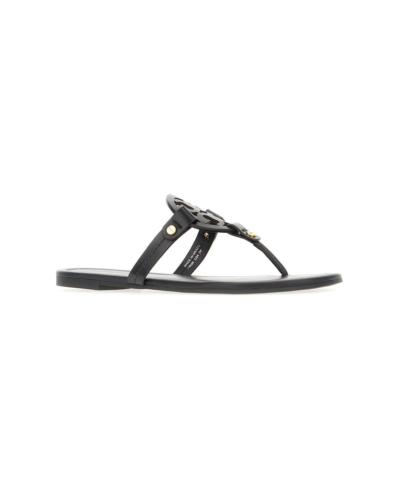 Tory Burch Black Leather Miller Sandals - Nero