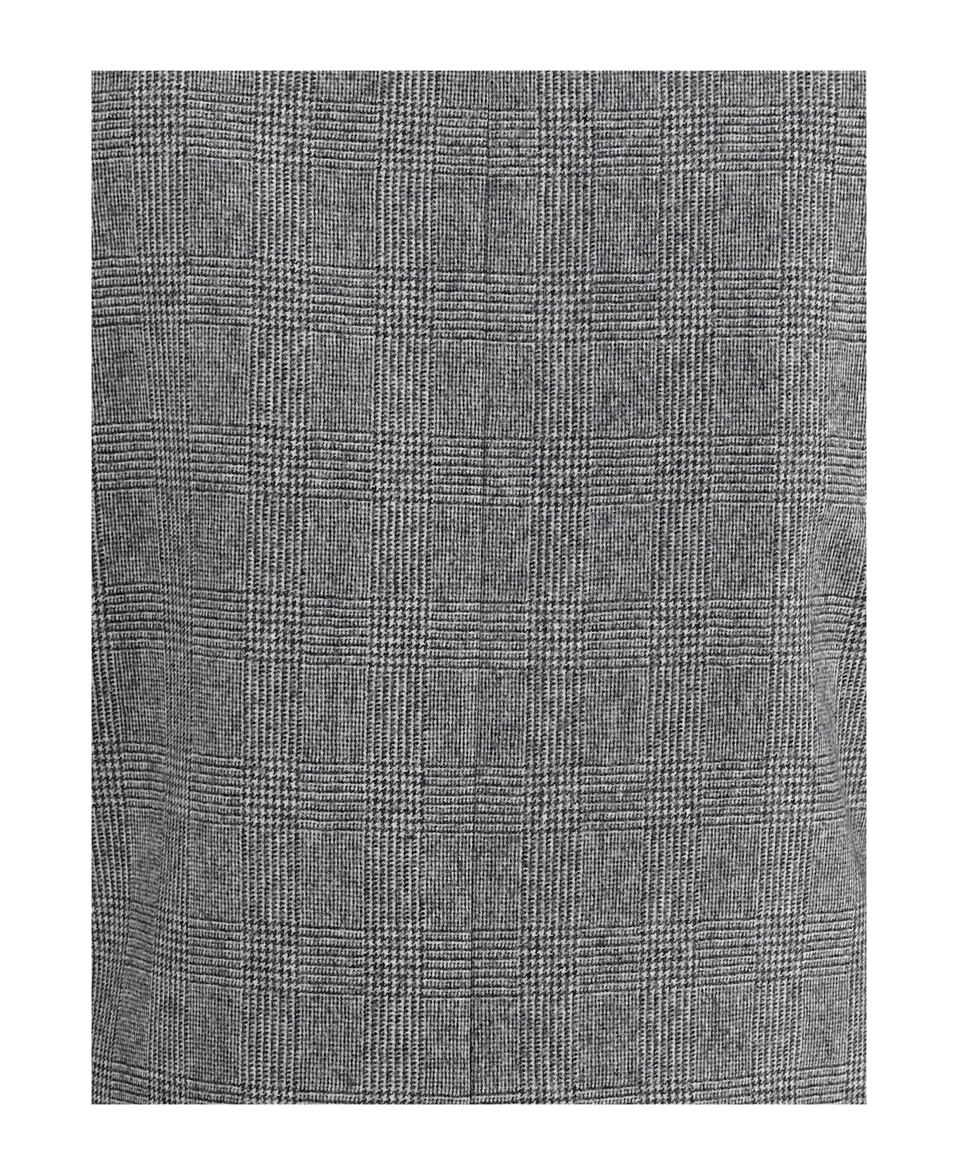 Saint Laurent Prince De Galles Wool Flannel Blazer