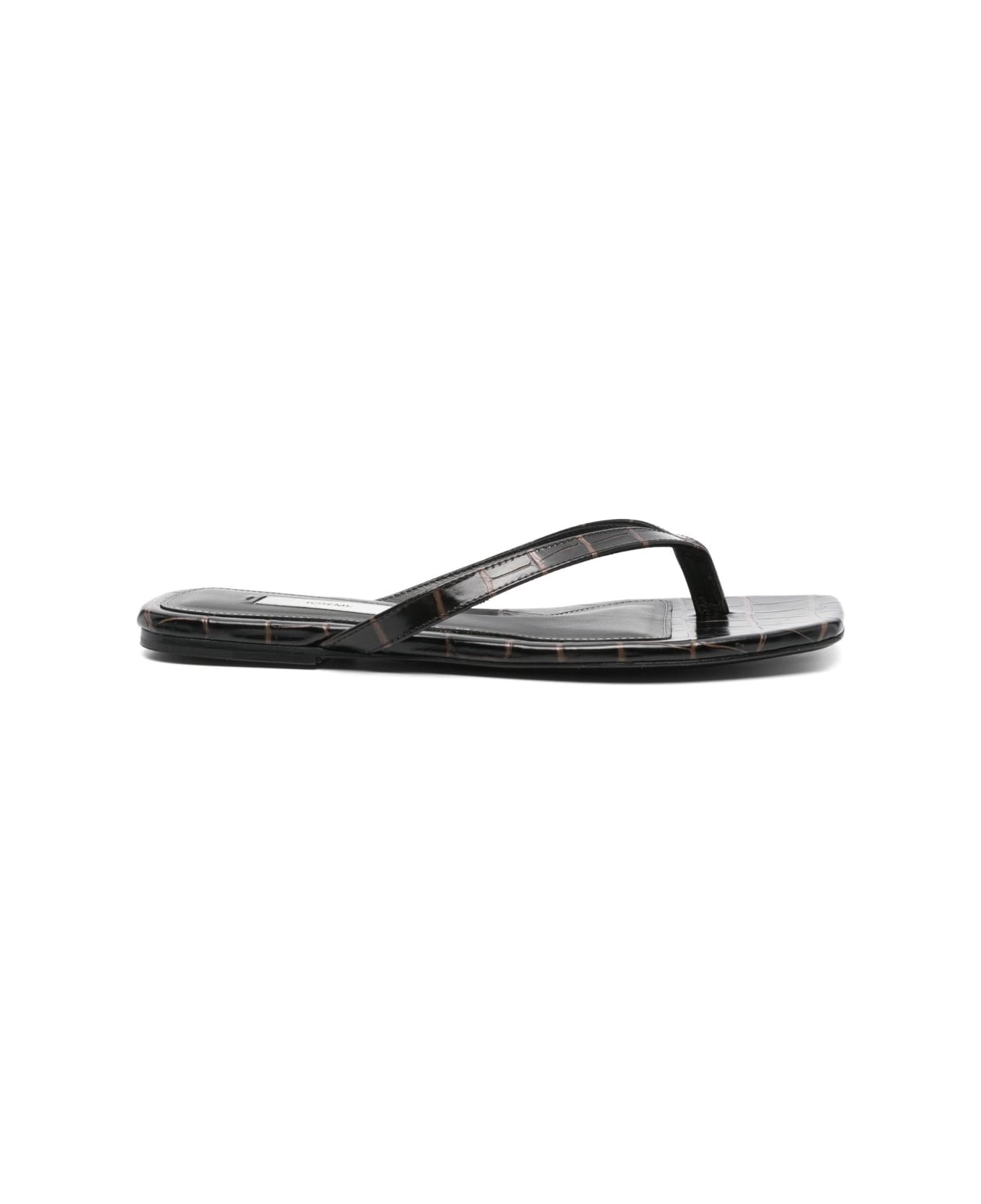 Totême Leather Thong Sandals - Brown