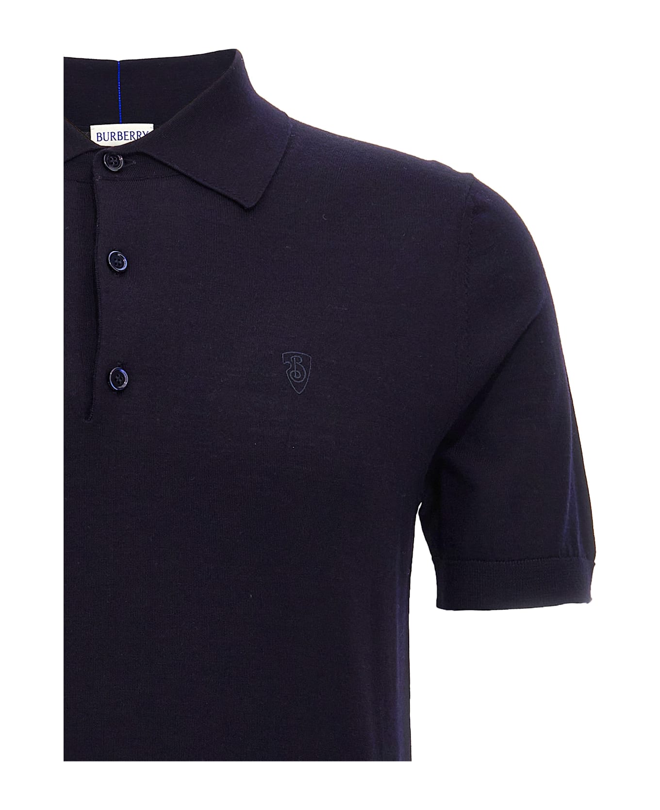 Burberry Wool Polo Shirt - Blue