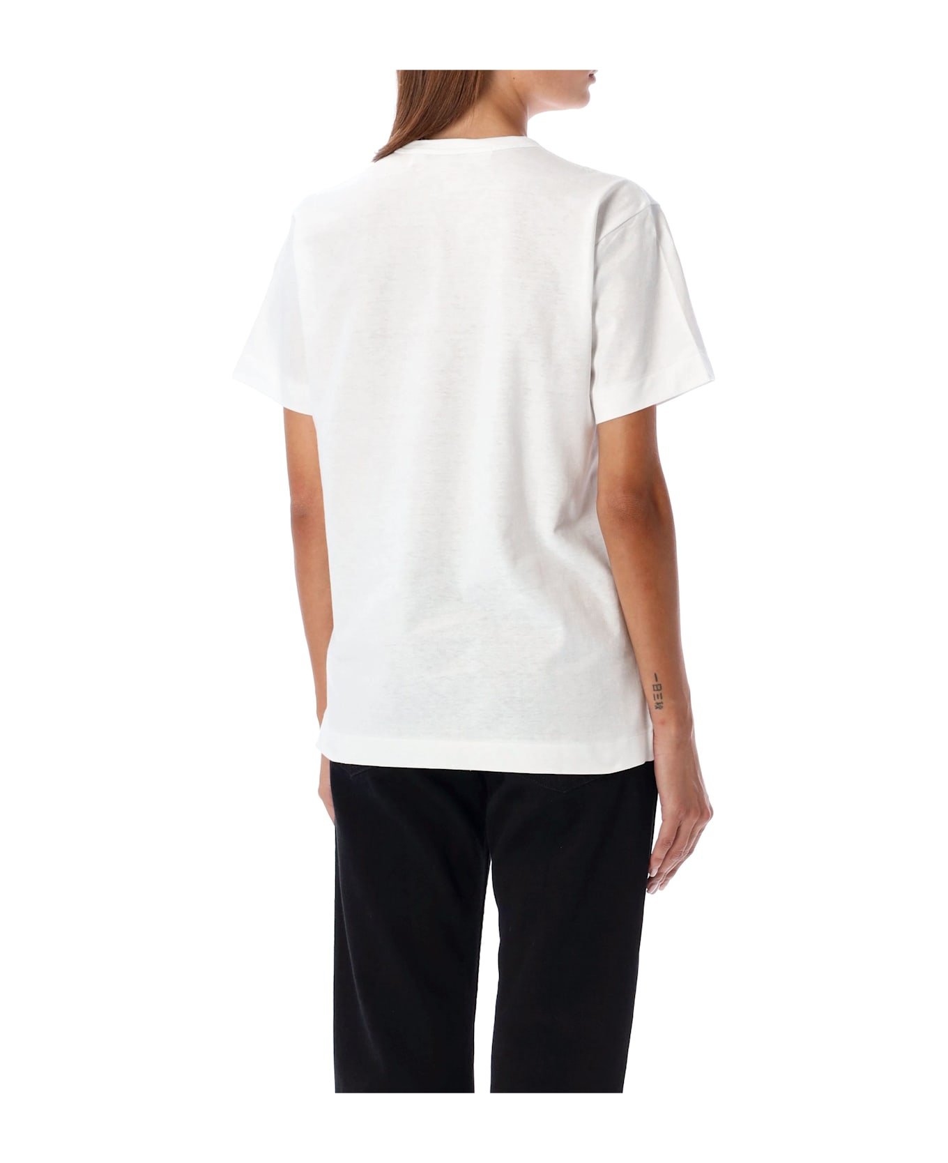 Comme des Garçons Play Classic Heart Patch Tee - WHITE