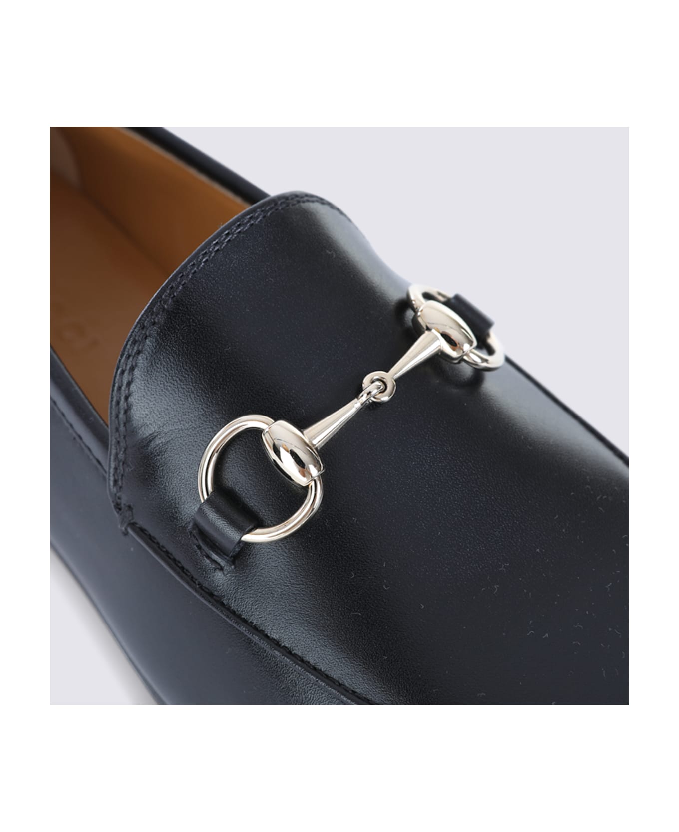 Gucci Black Leather Loafers - Black