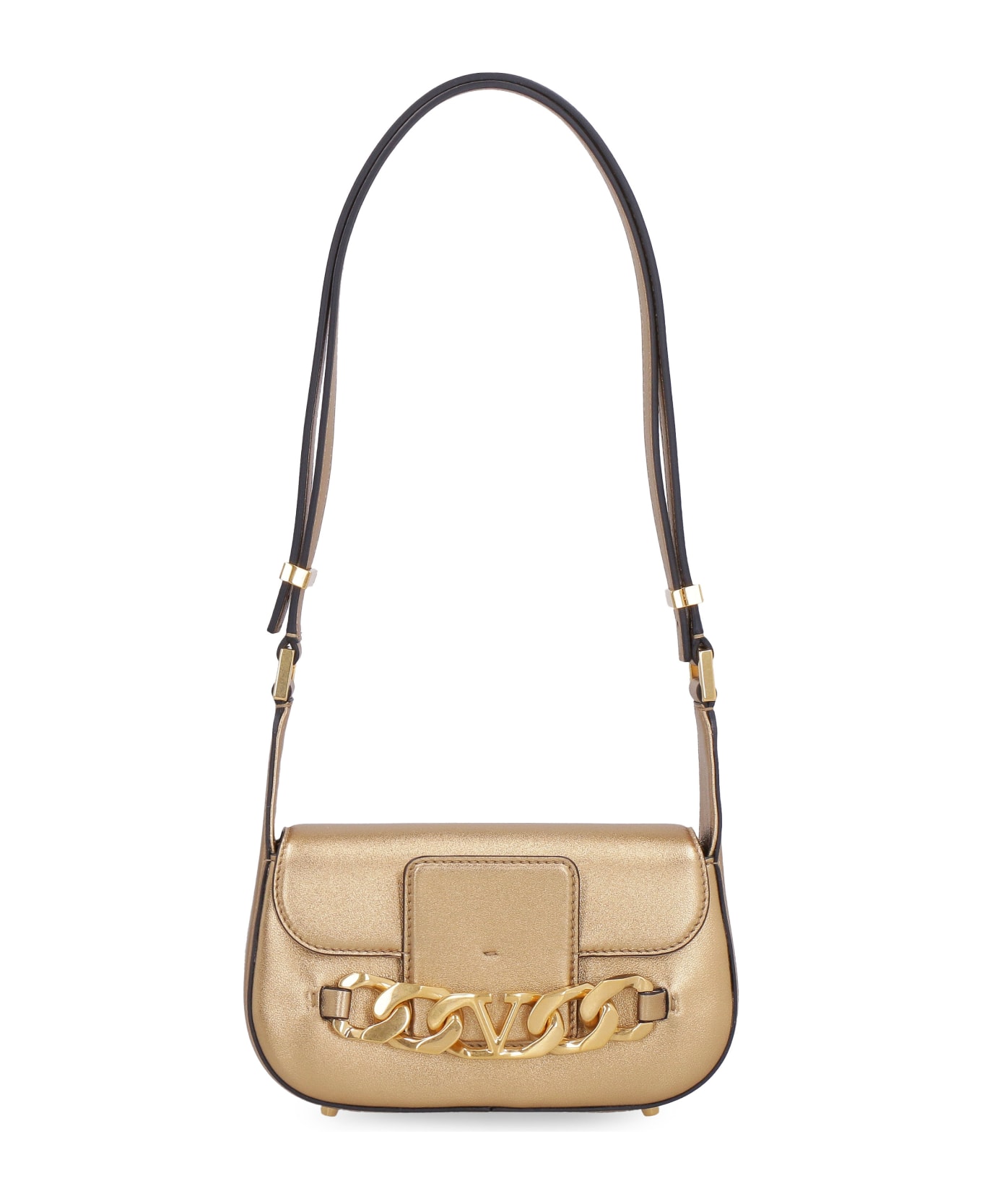 Valentino Garavani Leather Shoulder Bag - Gold