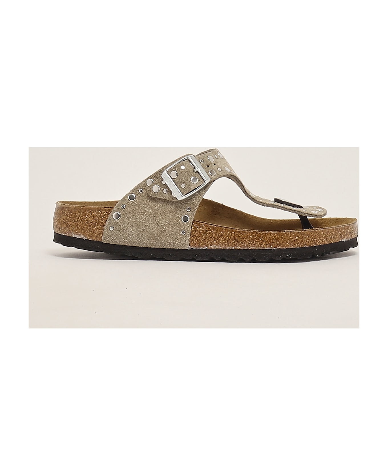 Birkenstock Gizeh Rivet Pelle Suede Sandal - TORTORA