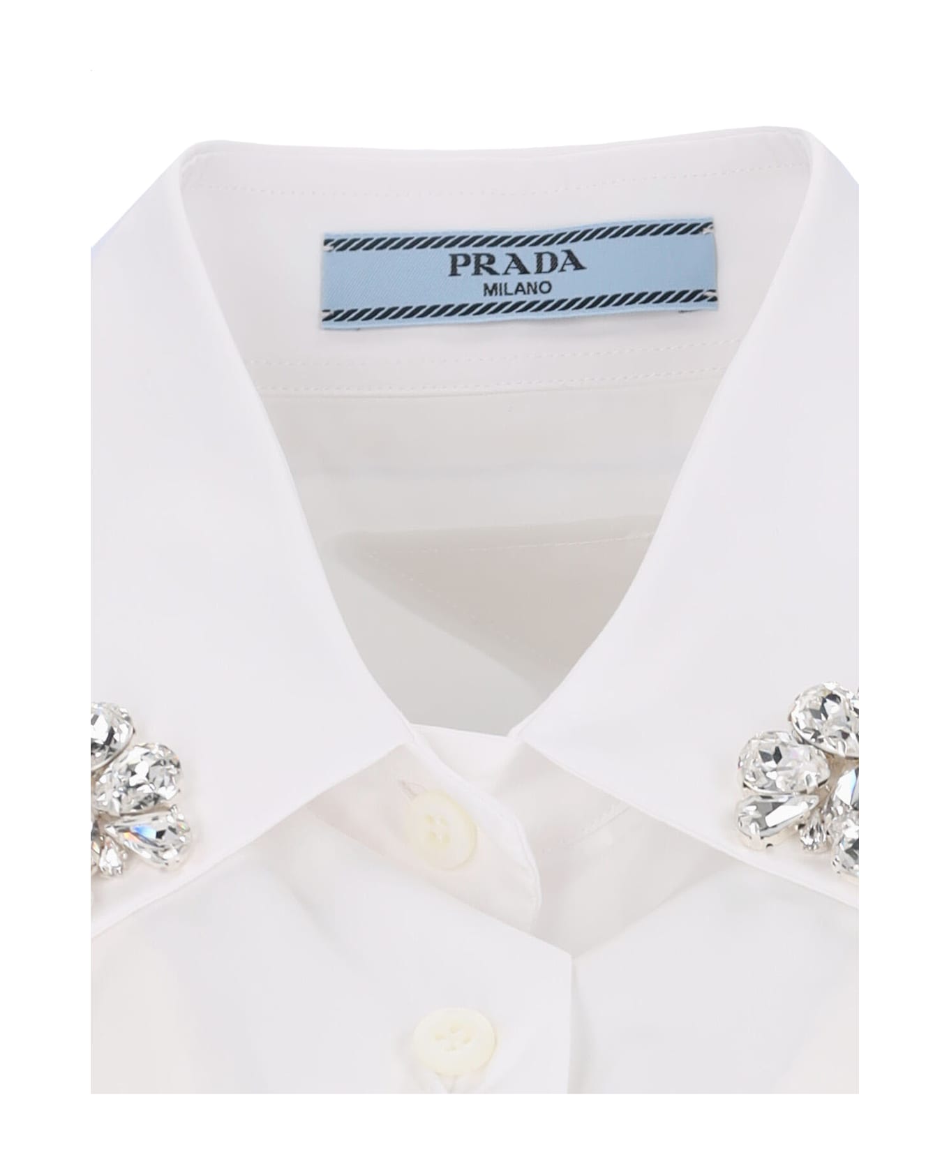 Prada Embroidered Shirt - White