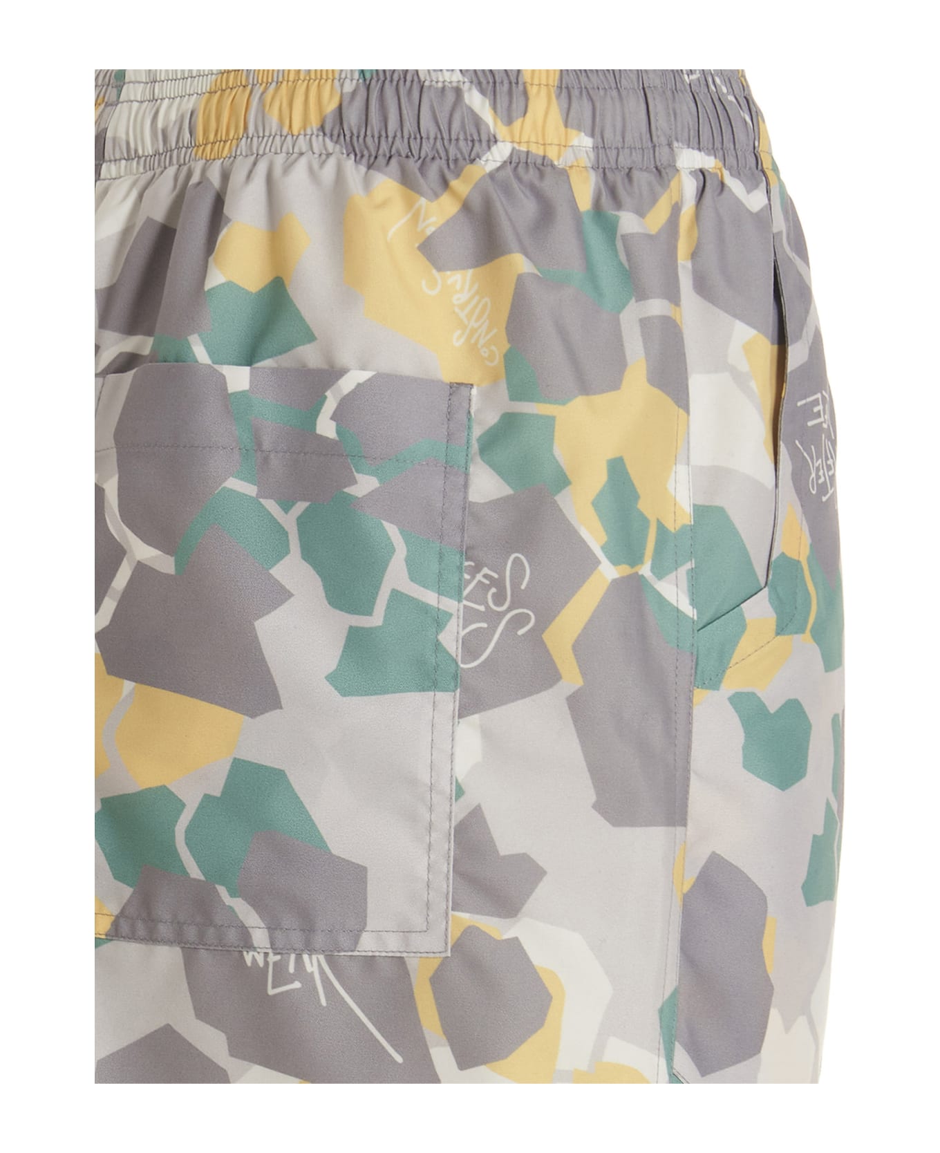 Objects Iv Life Printed Beach Shorts - Multicolor
