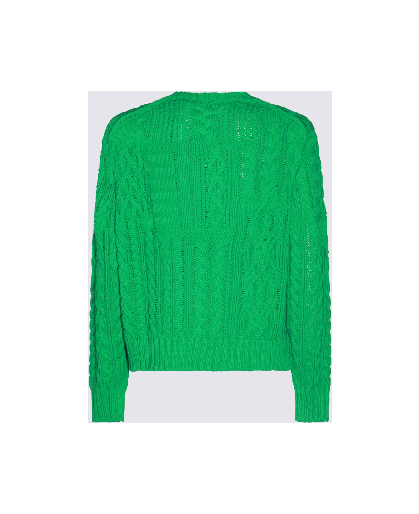 Polo Ralph Lauren Green Cotton Knitwear - STEM GREEN ニットウェア