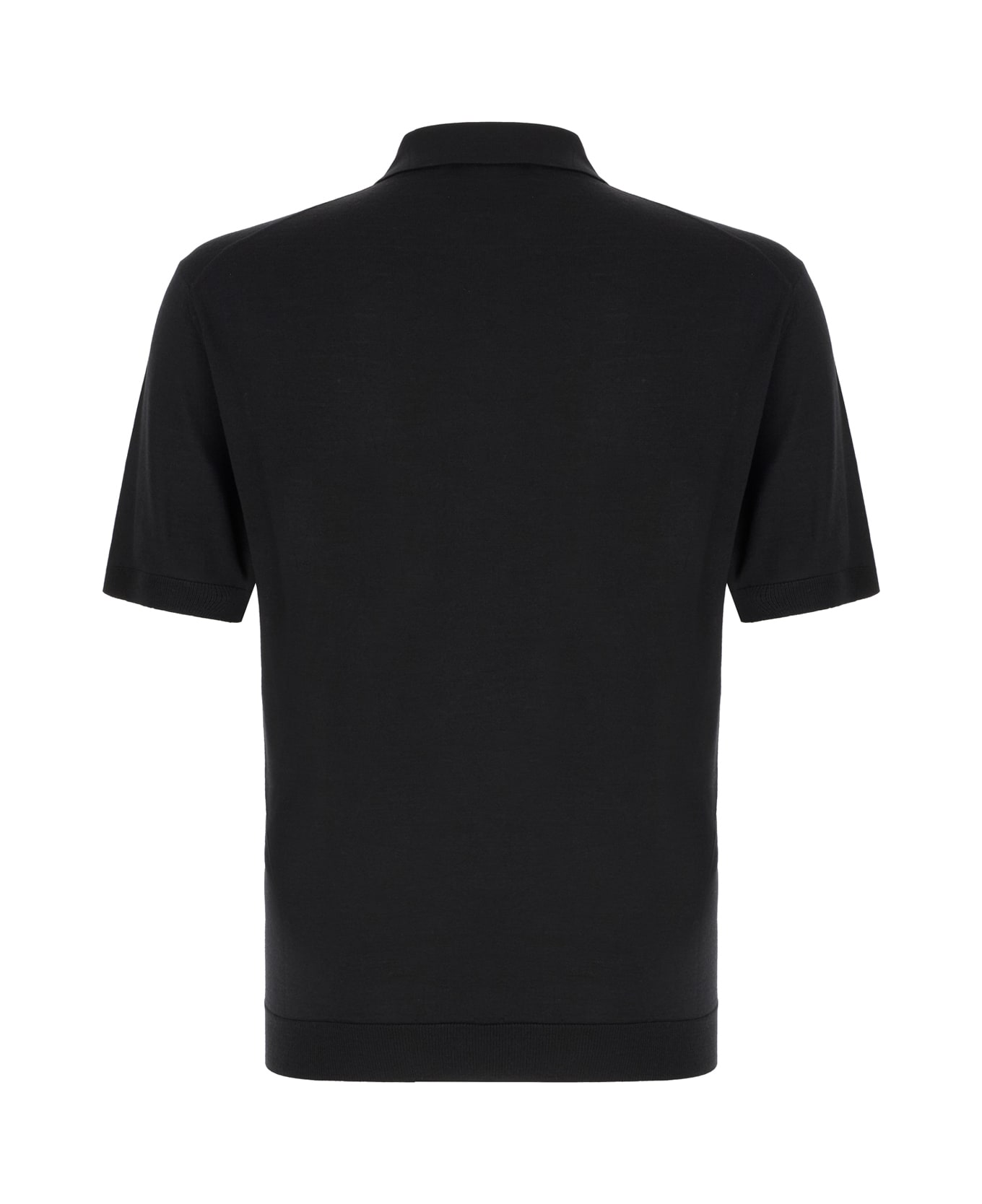 Gucci Black Wool Polo Shirt - Blu