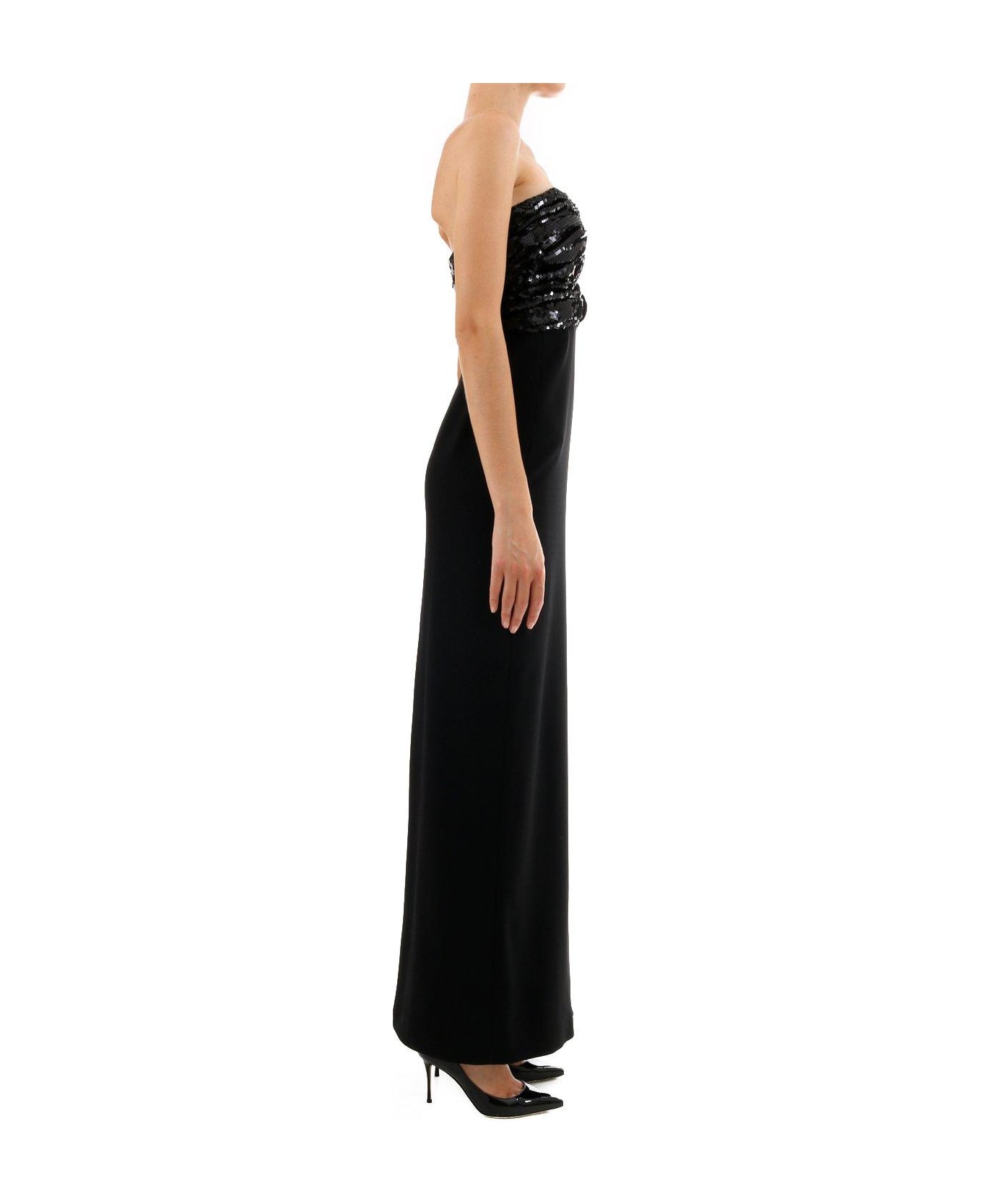 Saint Laurent Sequinned Maxi Dress - Black