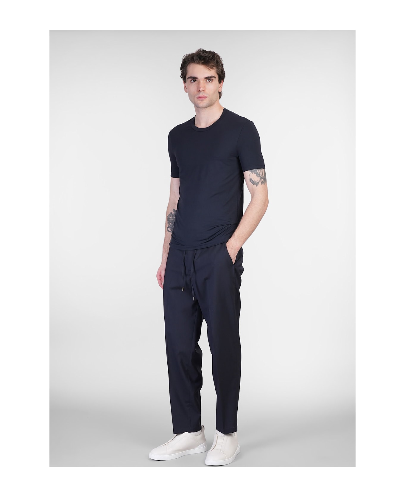 Zegna Lingerie In Blue Wool And Polyester - blue