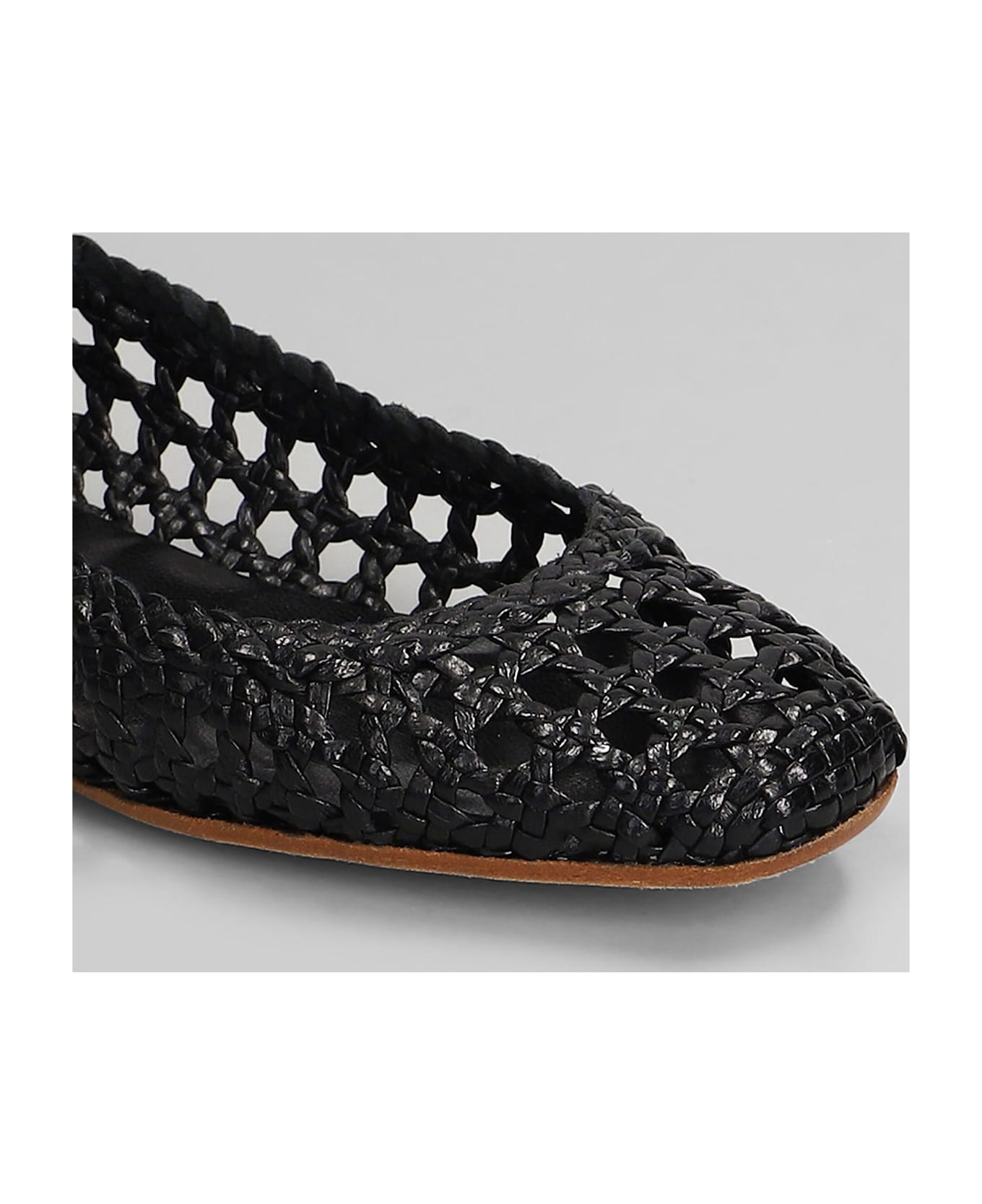 Fabio Rusconi Ballet Flats In Black Leather - black